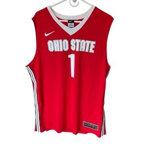 Nike Red and White Ohio State Game Jersey